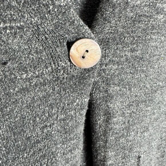 Purejill J. Jill Cotton Gray Long Sleeve V-Neck Button From Cardigan Sweater MP - Picture 3 of 7